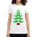 Tricou adler dama moustache christmas tree alb