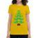 Tricou adler dama moustache christmas tree galben