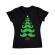 Tricou adler dama moustache christmas tree negru