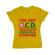 Tricou adler dama obsessive christmas disorder galben