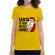 Tricou adler dama santa is your homie galben