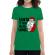 Tricou adler dama santa is your homie verde mediu
