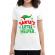 Tricou adler dama santas little helper alb
