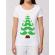 Tricou stanley stella dama moustache christmas tree alb