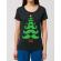Tricou stanley stella dama moustache christmas tree negru