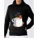 Hoodie barbat cu gluga gingerbread man negru