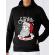 Hoodie barbat cu gluga only santa can judge me negru