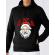 Hoodie barbat cu gluga smile santa negru