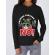 Hoodie dama cu gluga dashing through the no negru