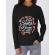 Hoodie dama cu gluga dear santa negru