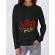 Hoodie dama cu gluga santas favorite negru