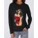 Hoodie dama cu gluga sexy santa girl negru