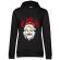 Hoodie dama cu gluga smile santa negru