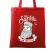 Sacosa din panza only santa can judge me rosu