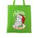 Sacosa din panza only santa can judge me verde mar