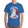 Tricou adler barbat only santa can judge me albastru azuriu