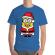 Tricou adler barbat santa minions albastru azuriu