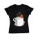 Tricou adler dama gingerbread man negru
