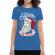 Tricou adler dama only santa can judge me albastru azuriu