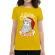 Tricou adler dama only santa can judge me galben