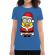 Tricou adler dama santa minions albastru azuriu
