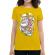 Tricou adler dama skater santa galben