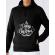 Hoodie barbat cu gluga merry christmas negru