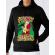 Hoodie barbat cu gluga naughty santa negru