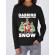 Hoodie dama cu gluga dabbing santa negru