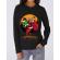 Hoodie dama cu gluga grinch stole christmas negru