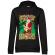 Hoodie dama cu gluga naughty santa negru