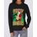 Hoodie dama cu gluga naughty santa negru