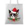 Sacosa din panza santa claws alb