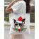 Sacosa din panza santa claws alb