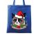 Sacosa din panza santa claws albastru regal
