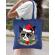 Sacosa din panza santa claws albastru regal