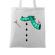 Sacosa din panza snowman alb