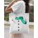 Sacosa din panza snowman alb