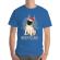 Tricou adler barbat merry pugmas albastru azuriu