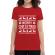 Tricou adler dama merry christmas ugly sweater rosu