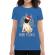 Tricou adler dama merry pugmas albastru azuriu
