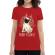 Tricou adler dama merry pugmas rosu