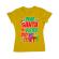 Tricou adler dama my sister did it galben