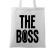 Sacosa din panza the boss alb