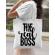 Sacosa din panza the real boss alb