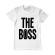 Tricou adler barbat the boss alb