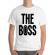 Tricou adler barbat the boss alb
