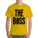Tricou adler barbat the boss galben