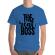Tricou adler barbat the real boss albastru azuriu