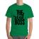 Tricou adler barbat the real boss verde mediu